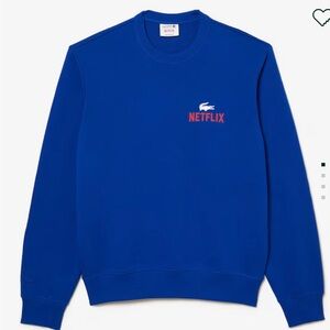 Lacoste Blue Sweatshirt with Netflix Logo
